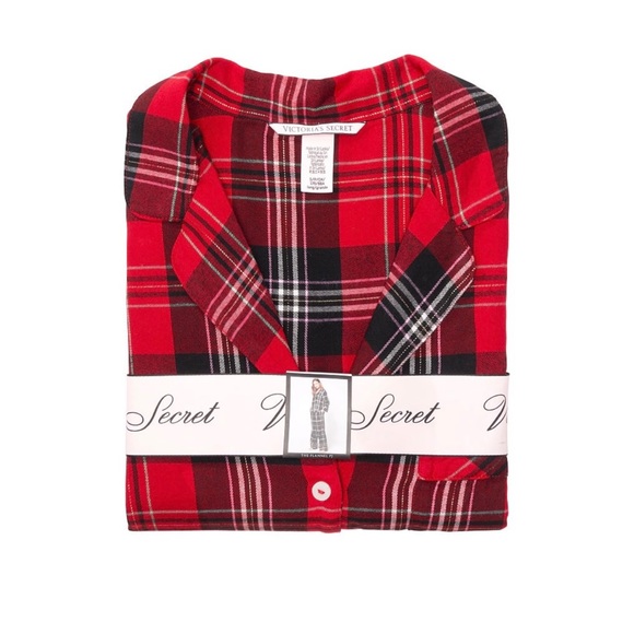 Victoria’s Secret Flannel Plaid PJ SET RED SMALL - Picture 2 of 5